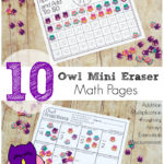 Free Mini Owl Eraser Math Pages