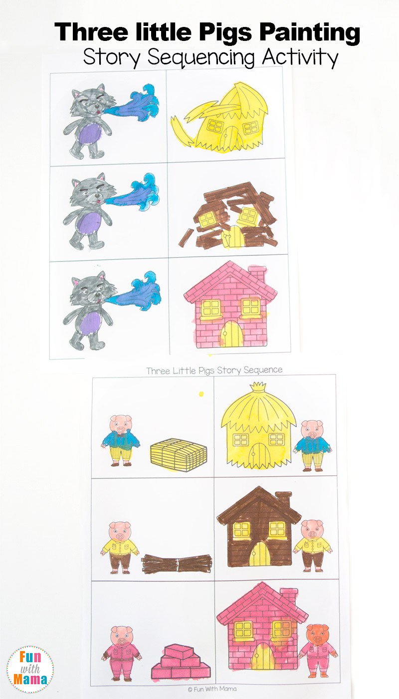 three little pigs story printable