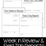 Free Printable Field Trip and Week in Review Reports!!