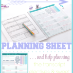 High School Homeschool Planning Sheet