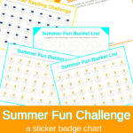 Free Summer Fun Challenge Printables