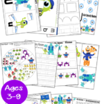 University Monsters Inc. Worksheets for PreK-2nd