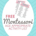 Age Appropriate Montessori Activity Lists