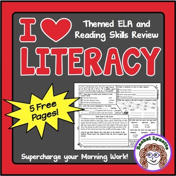 Make reviewing literacy, vocabulary and grammar fun with these 5 free "I Heart Literacy" pages. :: www.thriftyhomeschoolers.com