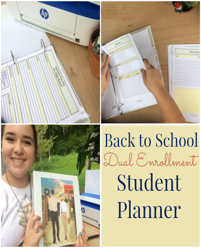 Do you have a dual enrolled college student? Help keep all their assignments and projects organized with this Dual Enrollment Student Planner! :: www.thriftyhomeschoolers.com