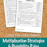 Free Multiplication & Divisibility Rules Cheat Sheets