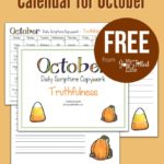 Free Scripture Copywork Calendar for October