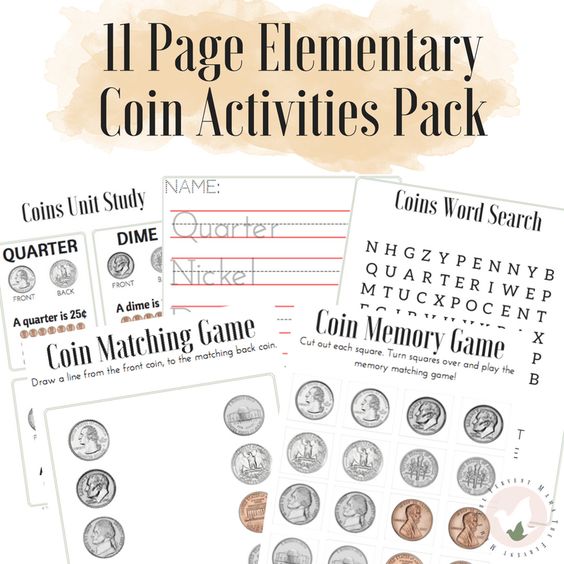 If you're working on counting money, don't miss these LIMITED TIME Elementary Coin Activity printables. Offer expires Nov 6th. :: www.thriftyhomeschoolers.com