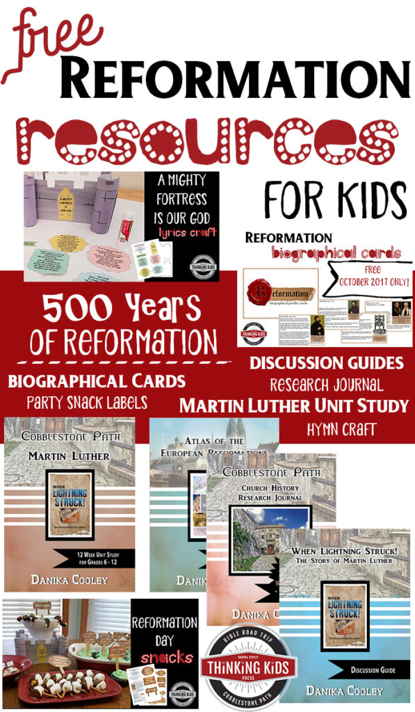 Are you celebrating Reformation Day? Whether celebrating or studying, check out these FREE resources for kids of all ages! :: www.thriftyhomeschoolers.com