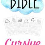 Free Bible Themed Cursive Handwriting Practice Sheets