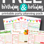 Birthday & Holiday Printable Planning Pack Freebie