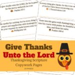 Free Thanksgiving Scripture Copywork