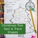Free Christmas Tree Spin & Trace Shapes