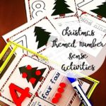 Free Christmas Themed Math Playdough Mats