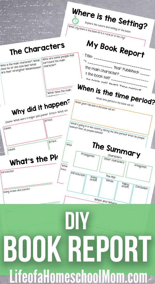 Do you have a child that struggles with book reports? Try breaking it down in to bite-sized pieces with this DIY Book Report Kit! :: www.thriftyhomeschoolers.com