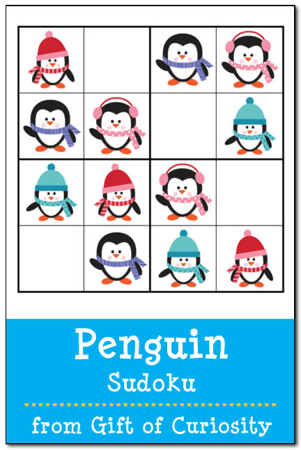 Do your kids love the game of Sudoku? It's a great way to work on those logic skills and have a little fun too. These printable Penguin Sudoku puzzles are perfect for a fun winter study! :: www.thriftyhomeschoolers.com