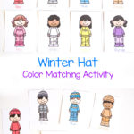 Free Winter Hat Color Matching Activity