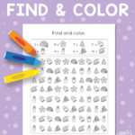Free Winter Find & Color