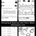 Free Color Word Printables: Black