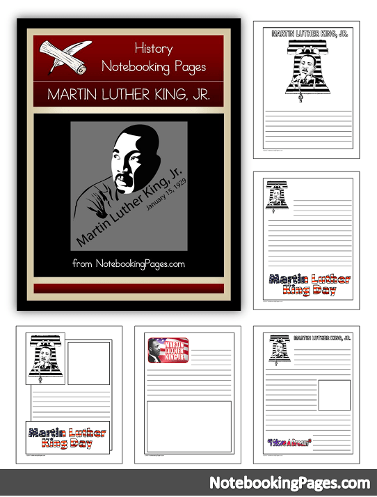 If you've never tried notebooking pages, now is the time! These Martin Luther King Jr. Notebooking Pages are a simple and easy way for kids to record what they read and learn about this man in history. :: www.thriftyhomeschoolers.com