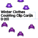 Free Winter Clothes Counting Clip Cards
