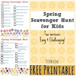 Free Spring Scavenger Hunts