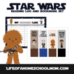 Free Star Wars Reading Log & Bookmark Set