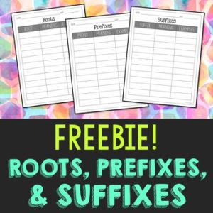 Free Roots, Prefixes and Suffixes Recording Sheets - Thrifty Homeschoolers