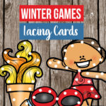 Free Winter Games Printable Lacing Cards