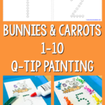 Free Bunnies & Carrots Q-tip Counting Printables