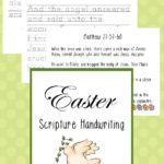 FREE Easter Scripture Manuscript Handwriting Pack