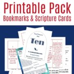 Free 10 Commandments Bookmark & Scripture Cards
